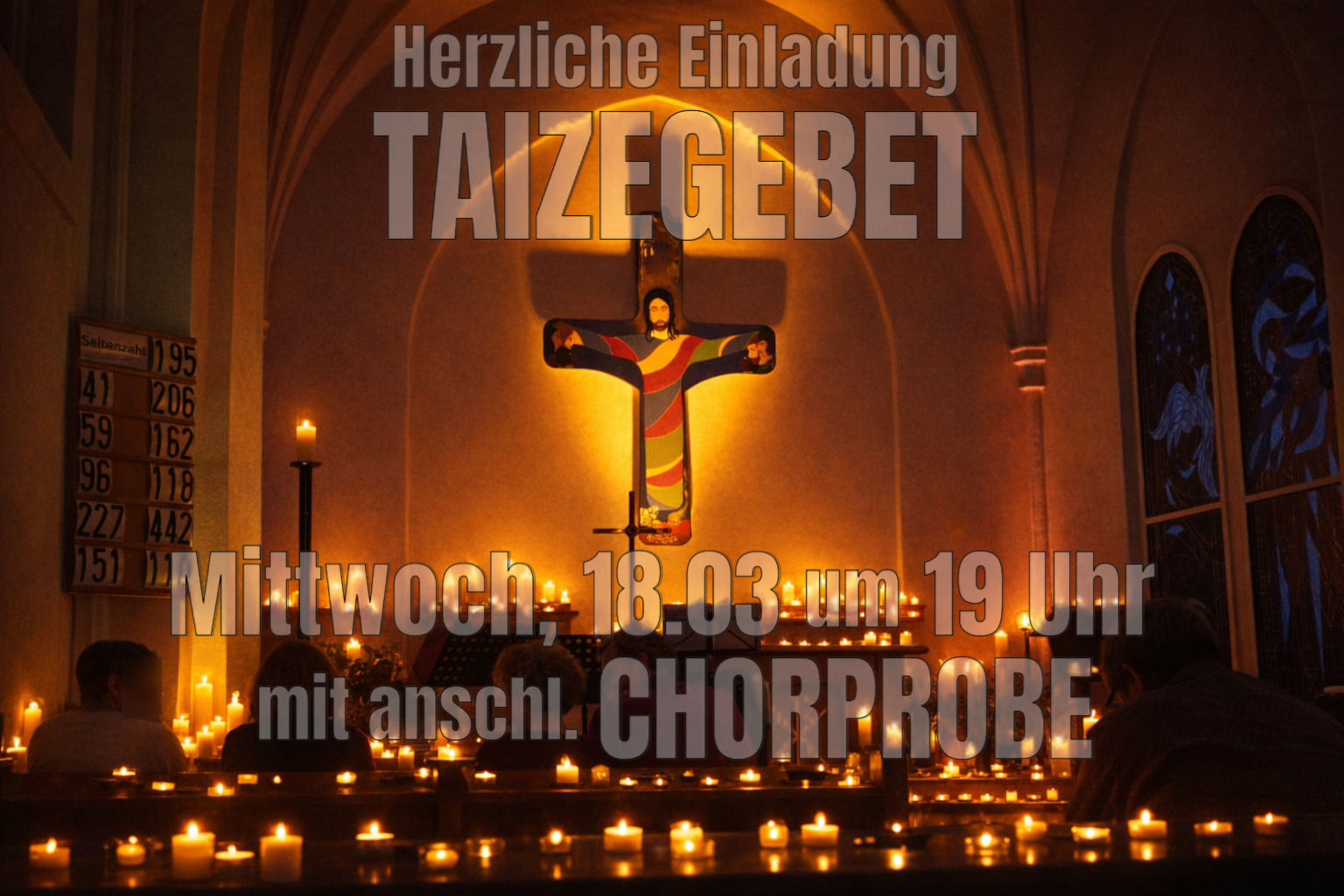 Taizé-Gebet in der alt-katholischen Kirche in Krefeld