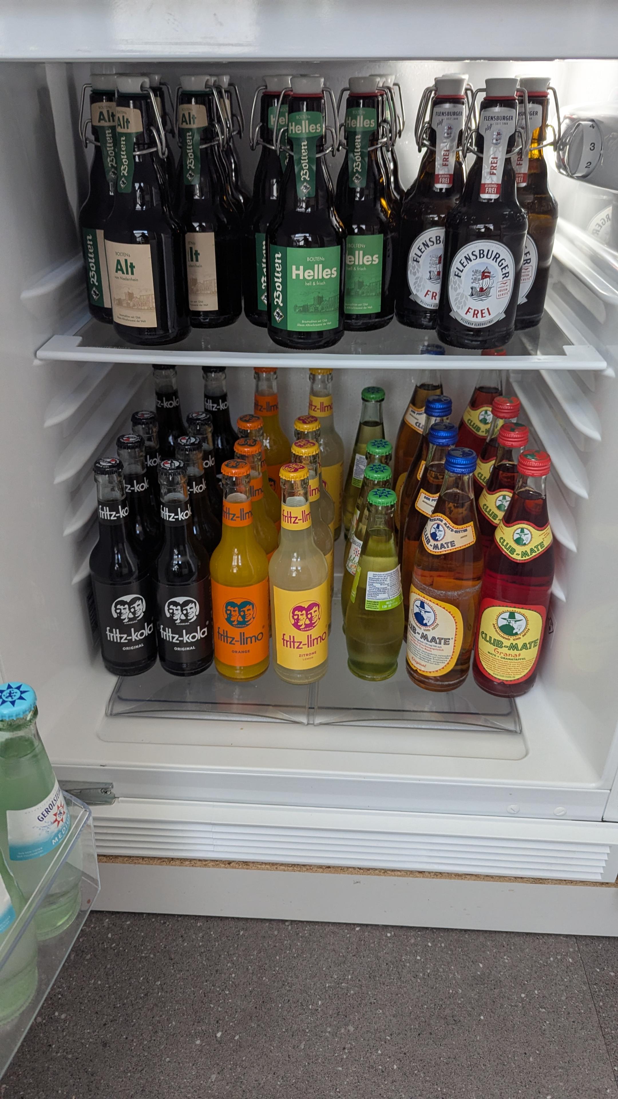 Getränke im Kühlschrank
