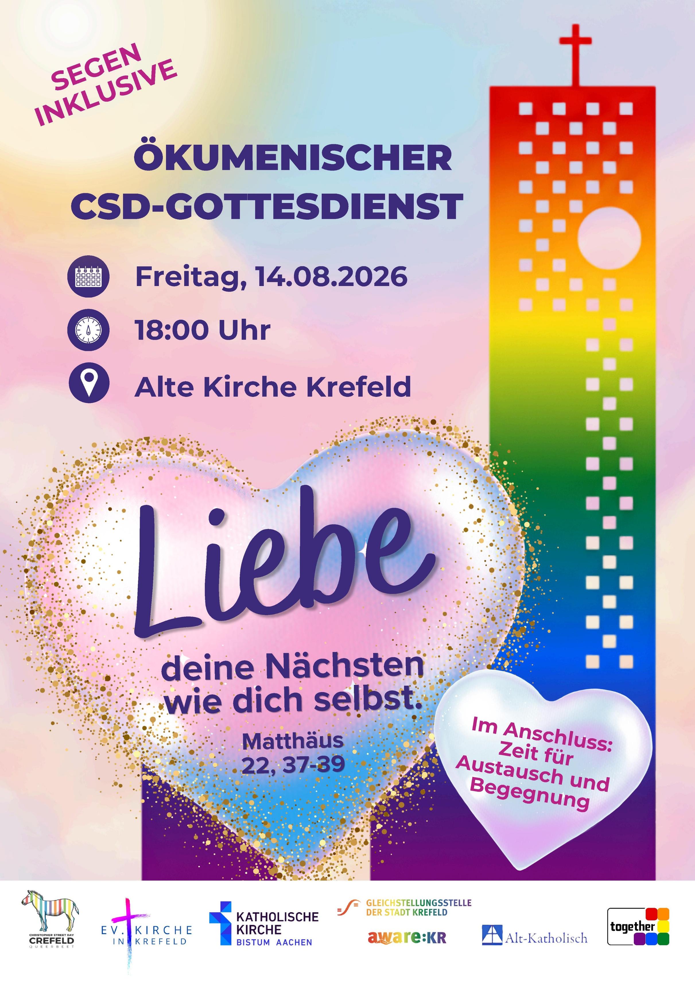 Ökumenischer CSD-Gottesdienst in Krefeld