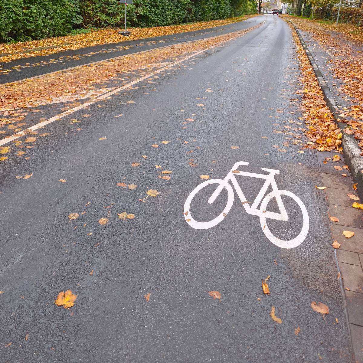 Am Glockenspitz in Krefeld sollen Radfahrer künftig direkt auf der Straße fahren. Alte Radwege werden zurückgebaut, Gehwege erneuert, Parkplätze entfallen.