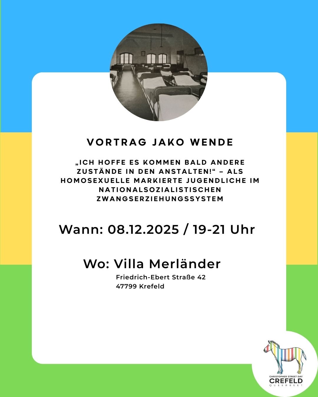 VORTRAG JAKO WENDE
„ICH HOFFE ES KOMMEN BALD ANDERE ZUSTÄNDE IN DEN ANSTALTEN!