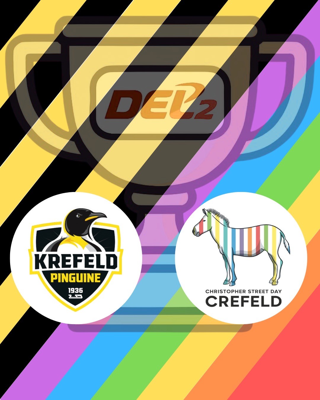 Das Bild zeigt ein Trophäendesign mit dem Text 